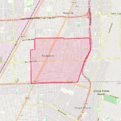 Map of Eastpointe