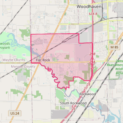 Map of Flat Rock