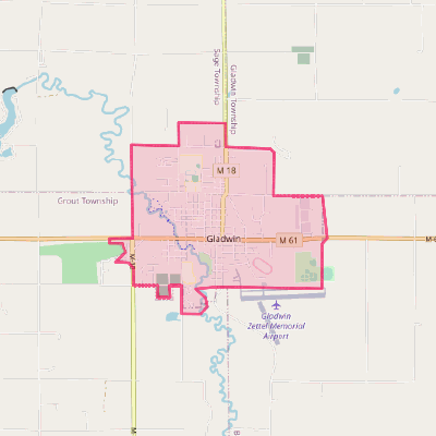 Map of Gladwin