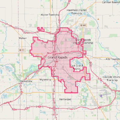 Map of Grand Rapids