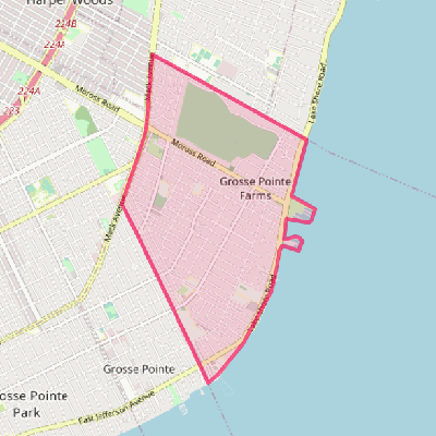 Map of Grosse Pointe Farms