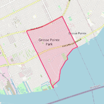 Map of Grosse Pointe Park