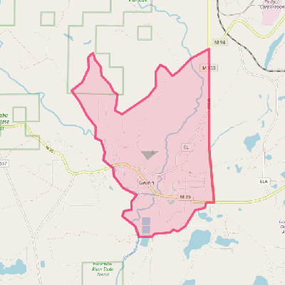 Map of Gwinn