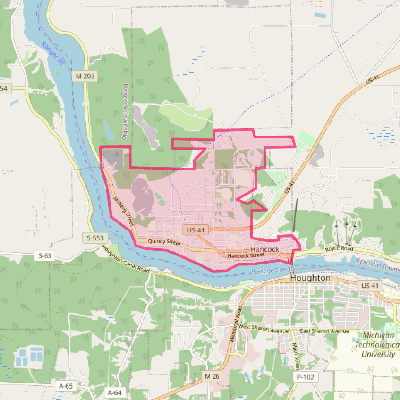 Map of Hancock