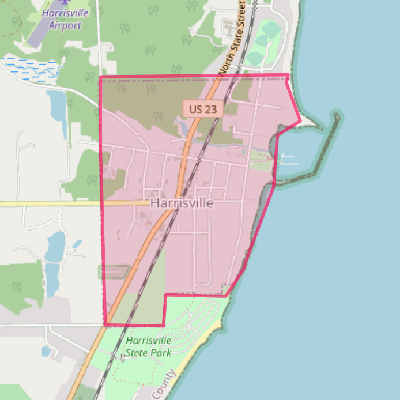 Map of Harrisville