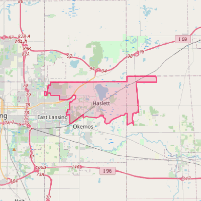 Map of Haslett