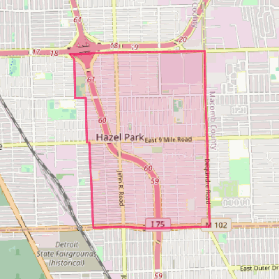 Map of Hazel Park