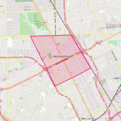 Map of Highland Park