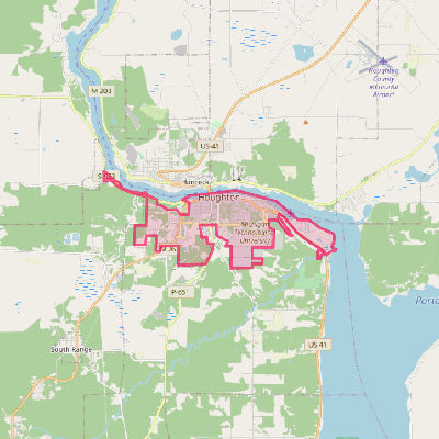 Map of Houghton