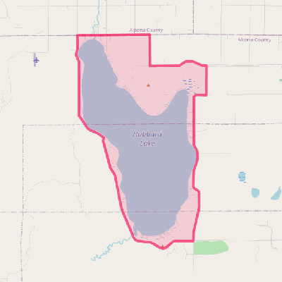 Map of Hubbard Lake