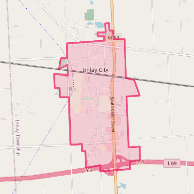 Map of Imlay City