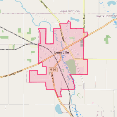 Map of Jonesville