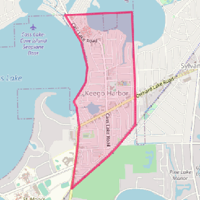 Map of Keego Harbor