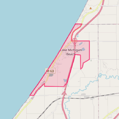 Map of Lake Michigan Beach