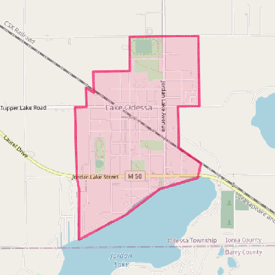 Map of Lake Odessa