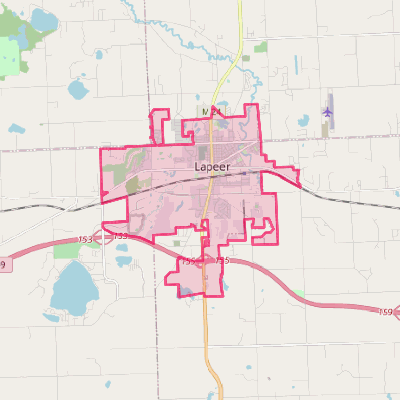 Map of Lapeer