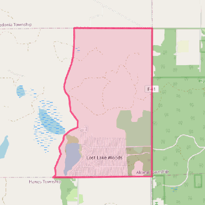 Map of Lost Lake Woods