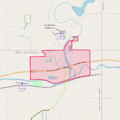 Map of Lowell