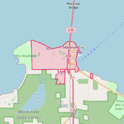 Map of Mackinaw City