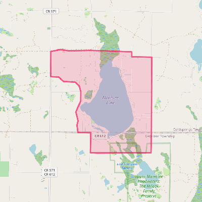 Map of Manistee Lake