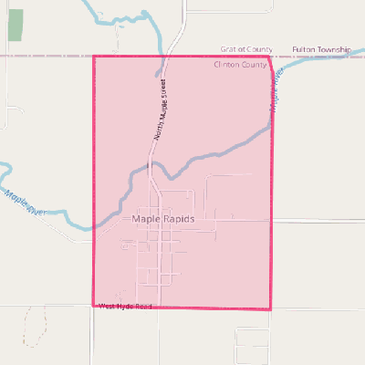 Map of Maple Rapids