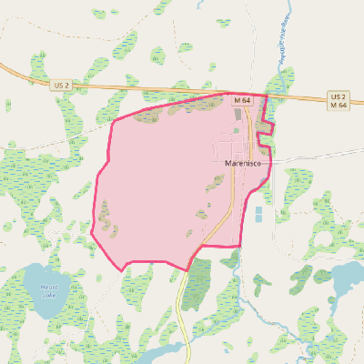 Map of Marenisco