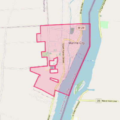 Map of Marine City