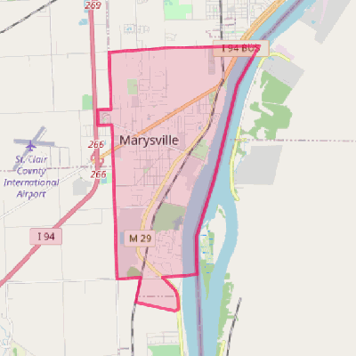 Map of Marysville