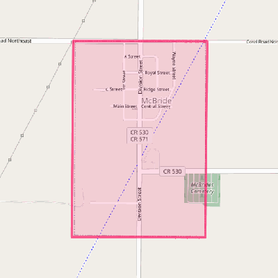 Map of McBride