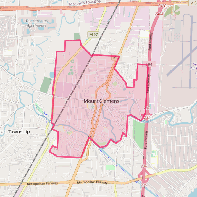 Map of Mount Clemens