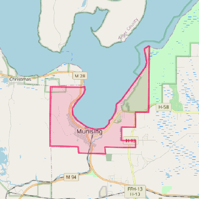 Map of Munising