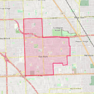 Map of Oak Park