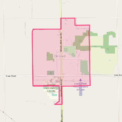 Map of Onsted