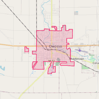 Map of Owosso