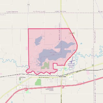 Map of Paw Paw Lake