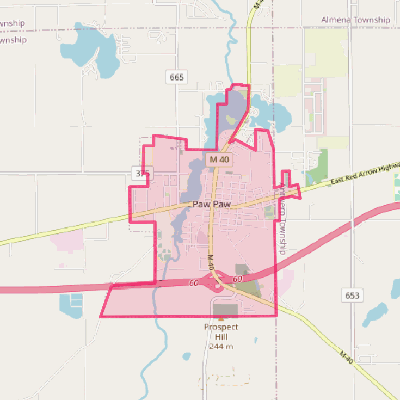 Map of Paw Paw