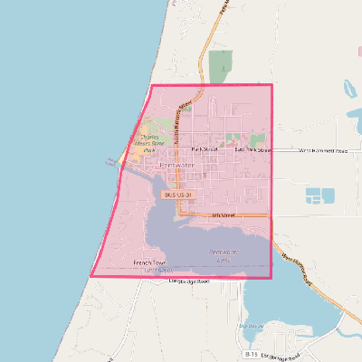 Map of Pentwater