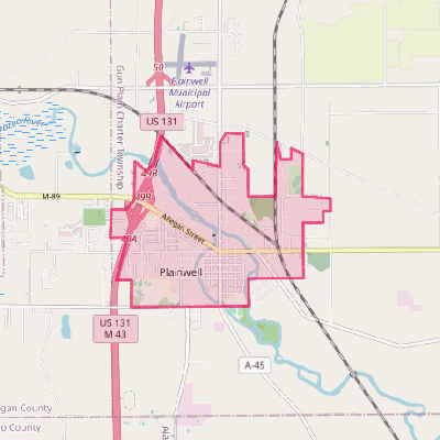 Map of Plainwell