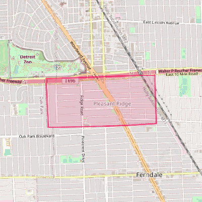 Map of Pleasant Ridge