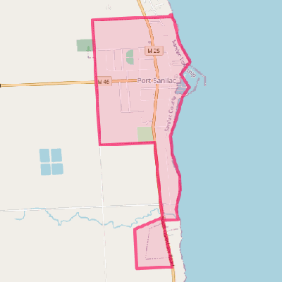 Map of Port Sanilac