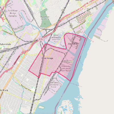 Map of River Rouge