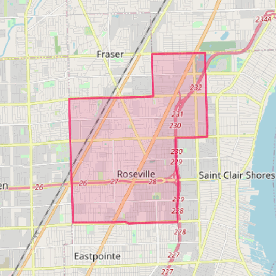 Map of Roseville