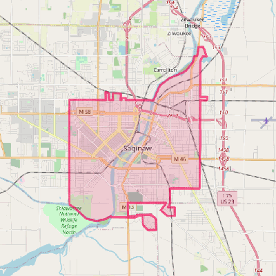 Map of Saginaw