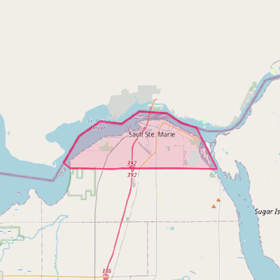 Map of Sault Ste. Marie