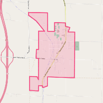 Map of Shelby