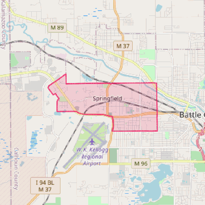 Map of Springfield