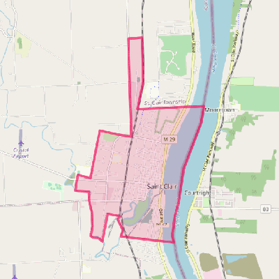 Map of St. Clair