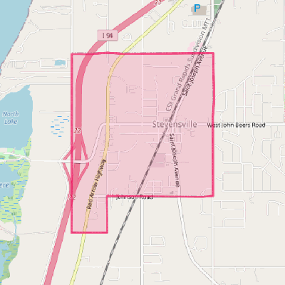 Map of Stevensville