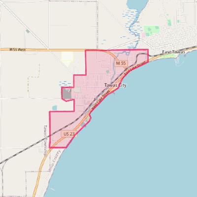 Map of Tawas City