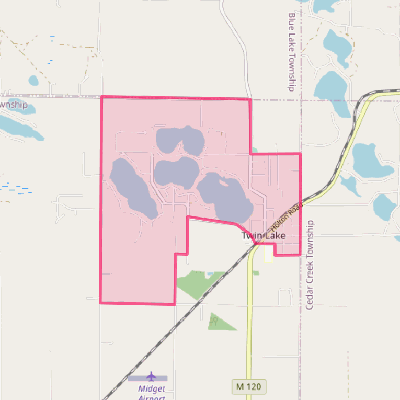 Map of Twin Lake